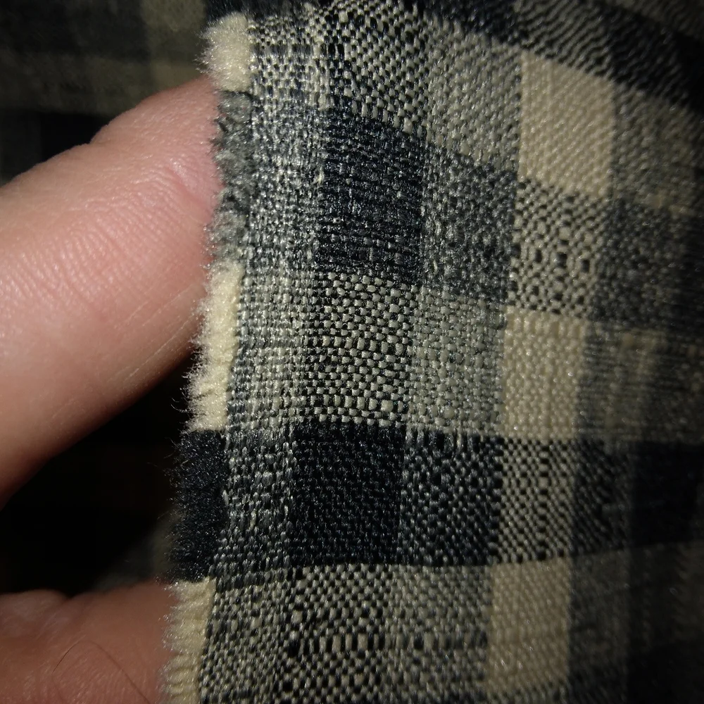 FABRIC Linen Look Synthetic Green Plaid home decor fabric, 2 yards x 54 …